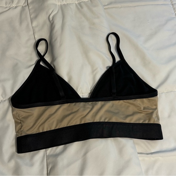 Cali Sport Sports Bra Black, Nude Triangle Top with Adjustable Straps in xl - Picture 7 of 11